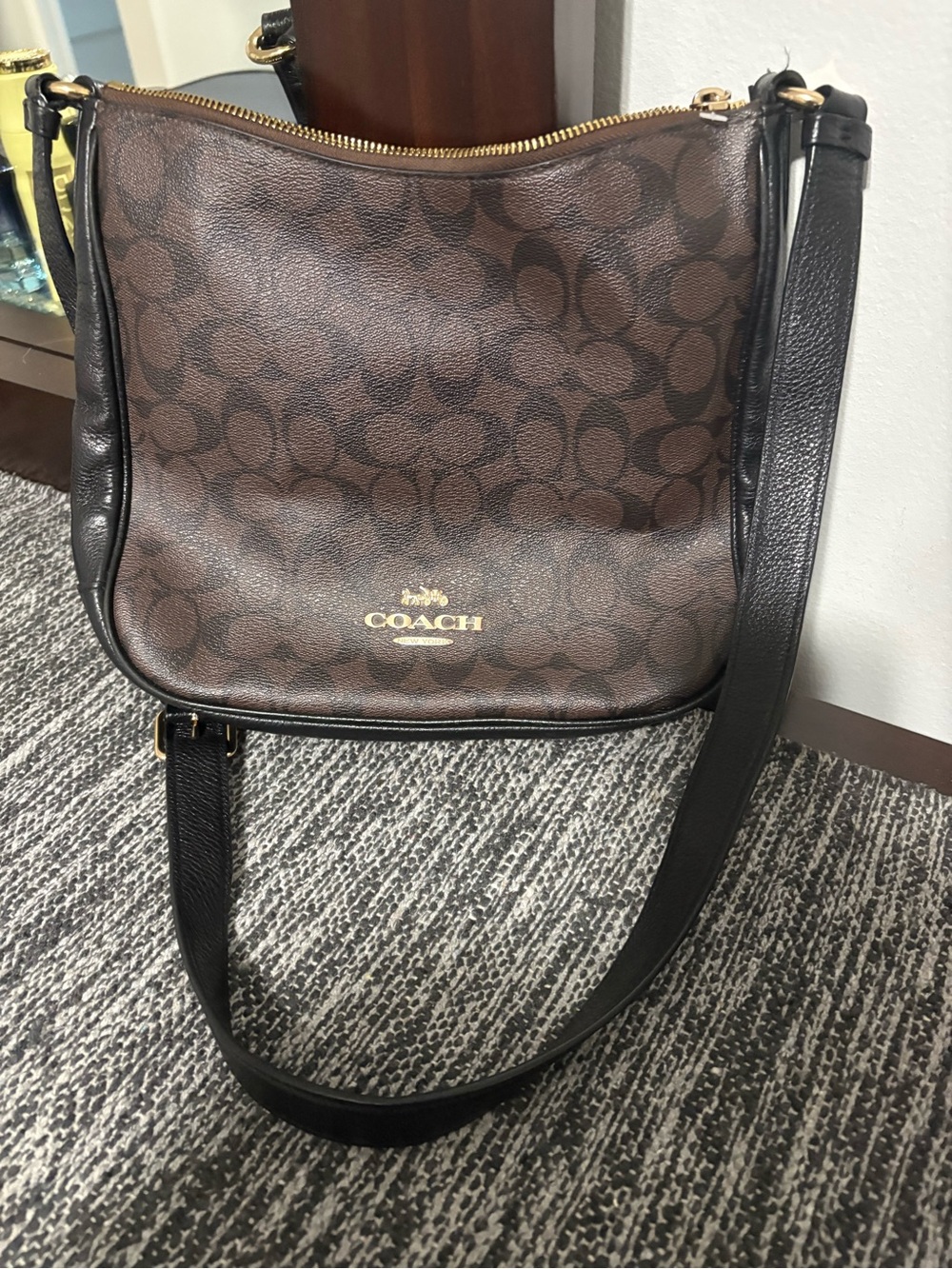 Coach Black Crossbody with Gold Hardware